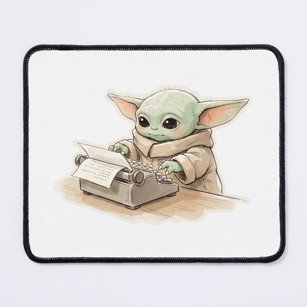 Item preview, BABY YODA TYPEWRITER designed and sold by melyverso.