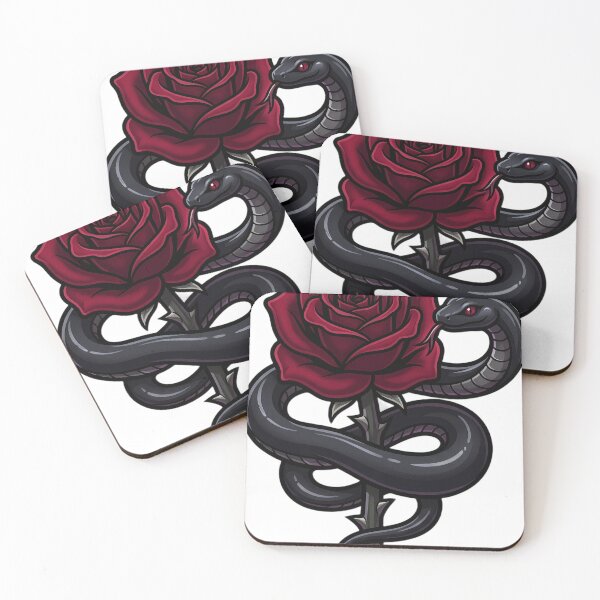 Item preview, Gothic Crimson Rose and Obsidian Serpent designed and sold by IllumeInk.