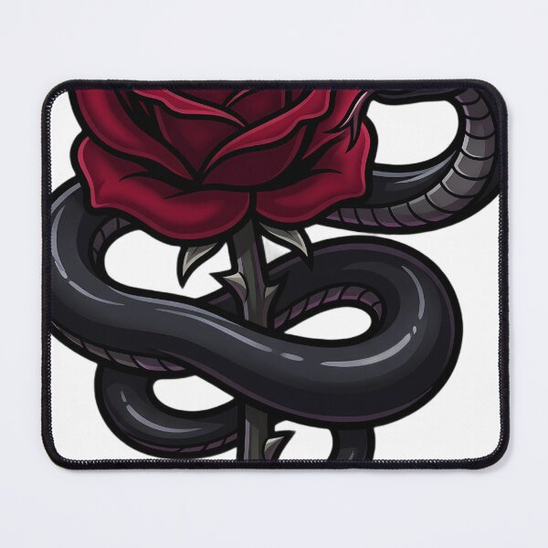 Item preview, Gothic Crimson Rose and Obsidian Serpent designed and sold by IllumeInk.