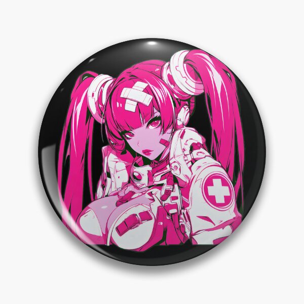 Item preview, Pink Nurse Cyberpunk Anime Girl, Waifu Nurse designed and sold by NovaBlossomCo.