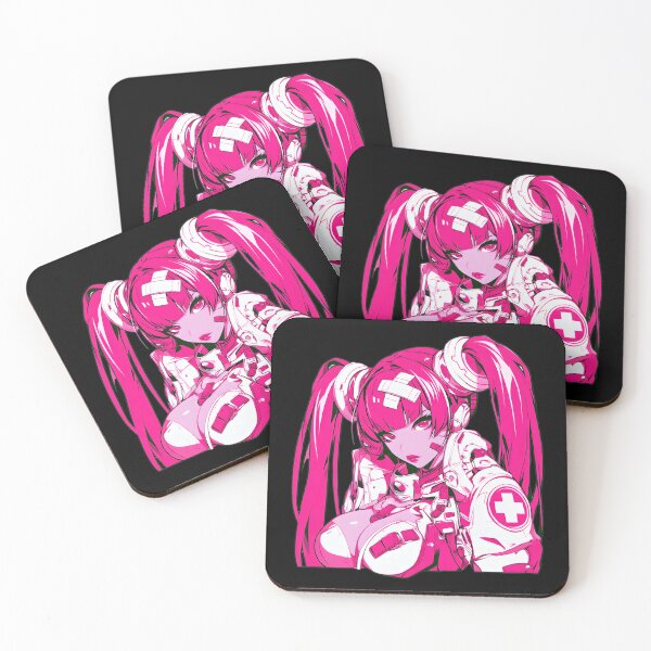 Item preview, Pink Nurse Cyberpunk Anime Girl, Waifu Nurse designed and sold by NovaBlossomCo.