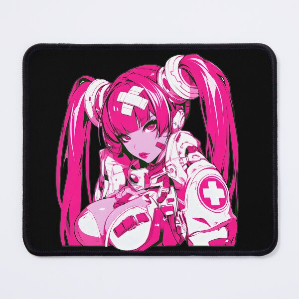 Item preview, Pink Nurse Cyberpunk Anime Girl, Waifu Nurse designed and sold by NovaBlossomCo.