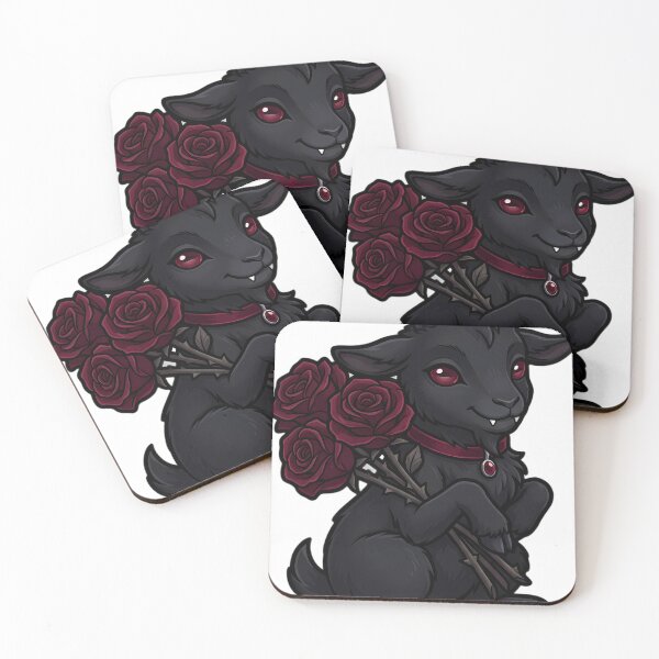 Item preview, Gothic Crimson Rose Bouquet and Black Goat Kid designed and sold by IllumeInk.