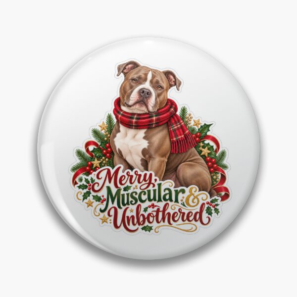 Artikelvorschau, Fröhliche Weihnachten für muskulöse und unbeschwerte Pitbulls! entworfen und verkauft von badburropress.