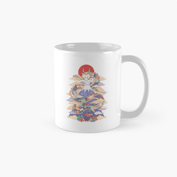 Item preview, Japanese Dragon & Mount Fuji | Traditional Japanese Mythology Art designed and sold by MrDev.