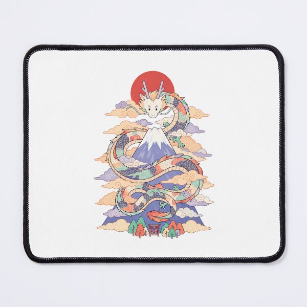 Item preview, Japanese Dragon & Mount Fuji | Traditional Japanese Mythology Art designed and sold by MrDev.
