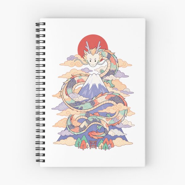 Item preview, Japanese Dragon & Mount Fuji | Traditional Japanese Mythology Art designed and sold by MrDev.