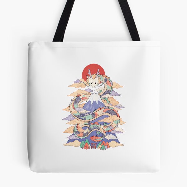 Item preview, Japanese Dragon & Mount Fuji | Traditional Japanese Mythology Art designed and sold by MrDev.