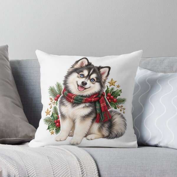 Item preview, Pomsky Christmas Holiday Dog designed and sold by badburropress.