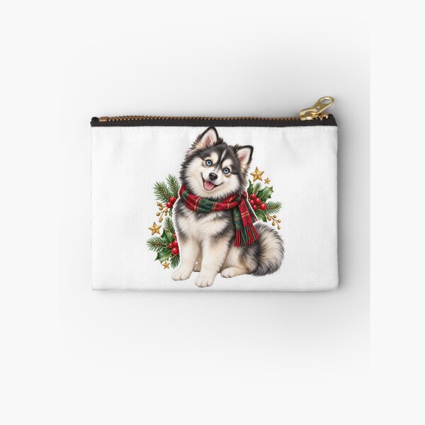 Item preview, Pomsky Christmas Holiday Dog designed and sold by badburropress.