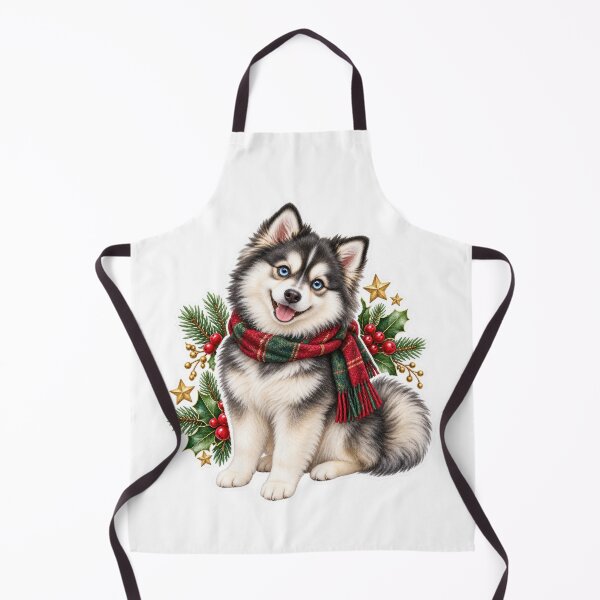 Item preview, Pomsky Christmas Holiday Dog designed and sold by badburropress.