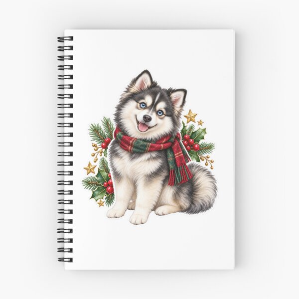 Item preview, Pomsky Christmas Holiday Dog designed and sold by badburropress.