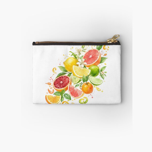 Item preview, Watercolor Citrus Fruit Botanical Lemon Lime Grapefruit Orange Floral Art designed and sold by inkoutninja.