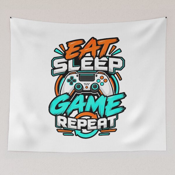 Item preview, Eat Sleep Game Repeat Gaming T-Shirt | Gamer Life Controller Design designed and sold by graphic-genie.