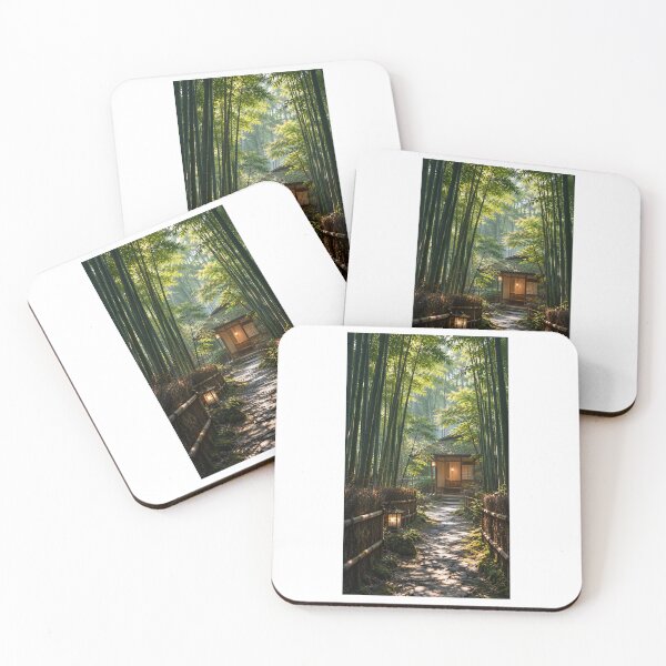 Item preview, Wabi-Sabi Tea House in a Bamboo Grove – Japanese Garden designed and sold by CHANNELZIPANG.
