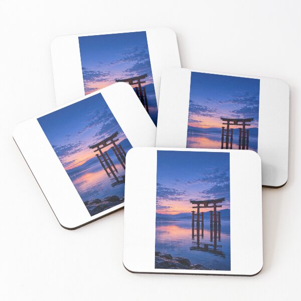 Item preview, Shirahige Shrine Torii at Twilight – Lake Biwa, Japan designed and sold by CHANNELZIPANG.