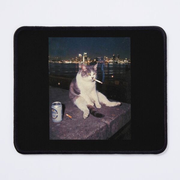 Item preview, Smoking Cat – Funny Cigarette Kitten Meme designed and sold by ellapaintcoast.