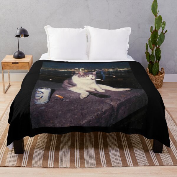 Item preview, Smoking Cat – Funny Cigarette Kitten Meme  designed and sold by ellapaintcoast.