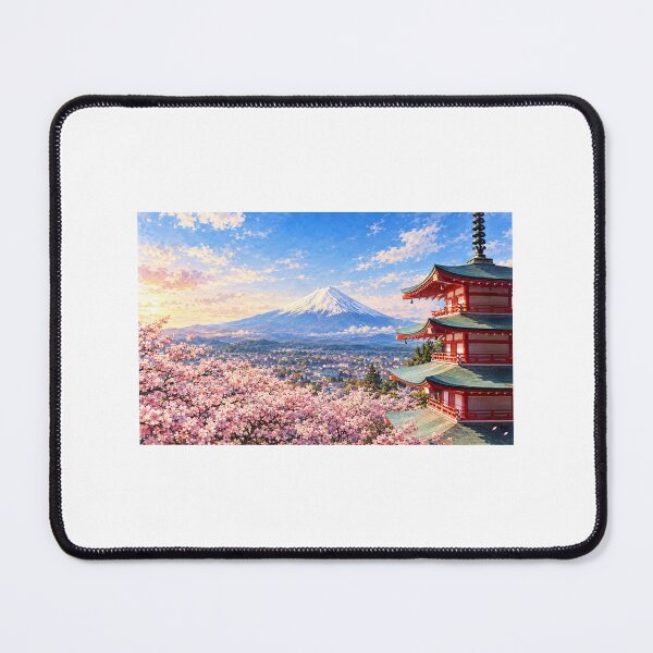 Item preview, Mount Fuji and Cherry Blossoms – Japanese Spring Landscape designed and sold by CHANNELZIPANG.