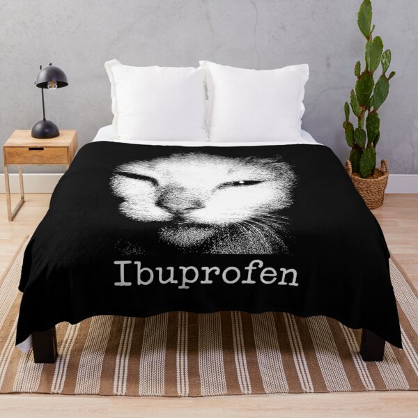 Item preview, Ibuprofen Cat Funny Meme designed and sold by ellapaintcoast.