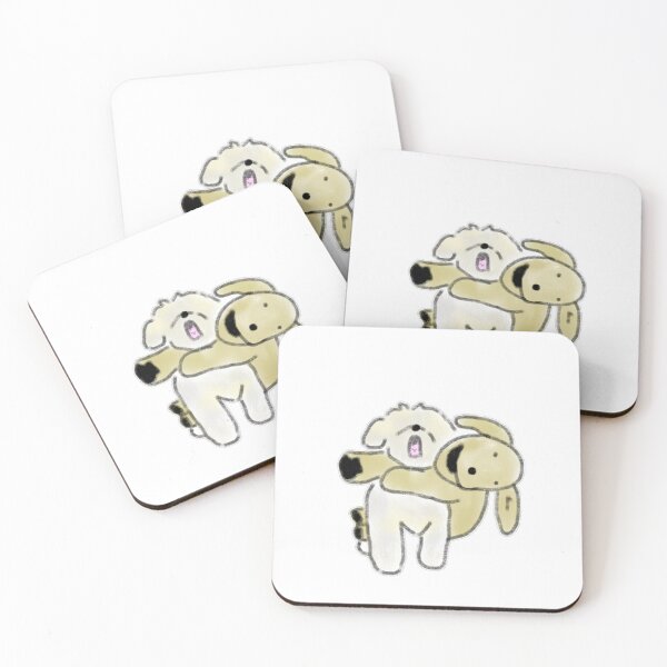 Item preview, Fluffy Puppies Hugging Dog Lover Gift designed and sold by raun.draw.