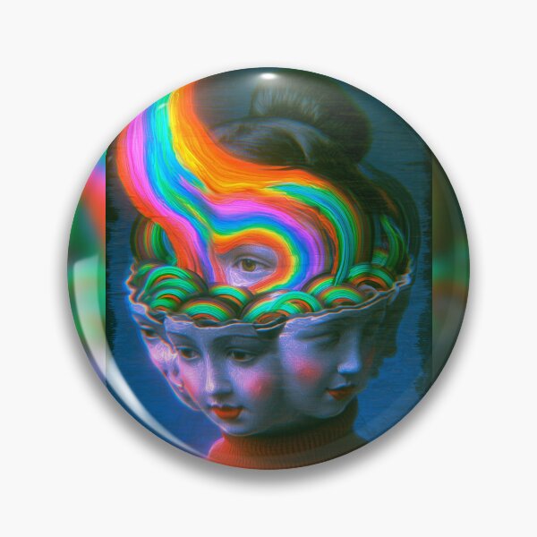 Item preview, The Rainbow Flowing Into A Two-Faced Head's Third Eye designed and sold by MongLongStudio.