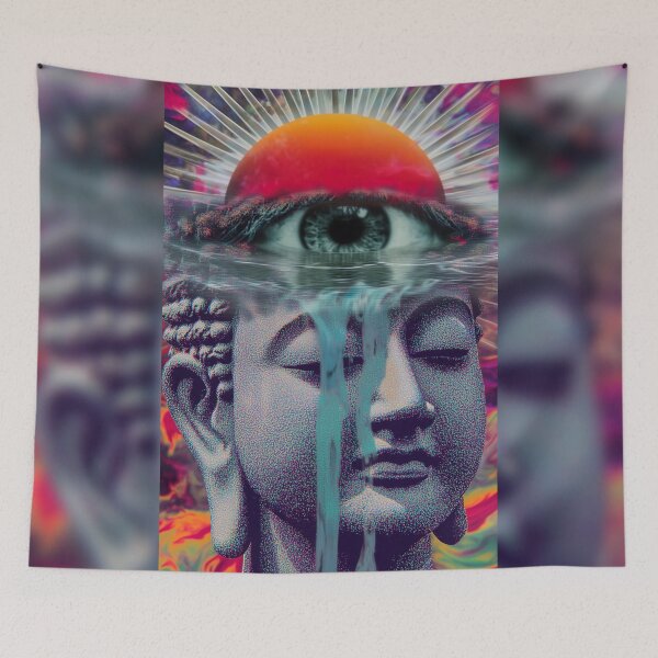 Item preview, The Sunrise Eye Weeping Over A Buddha's Face designed and sold by MongLongStudio.