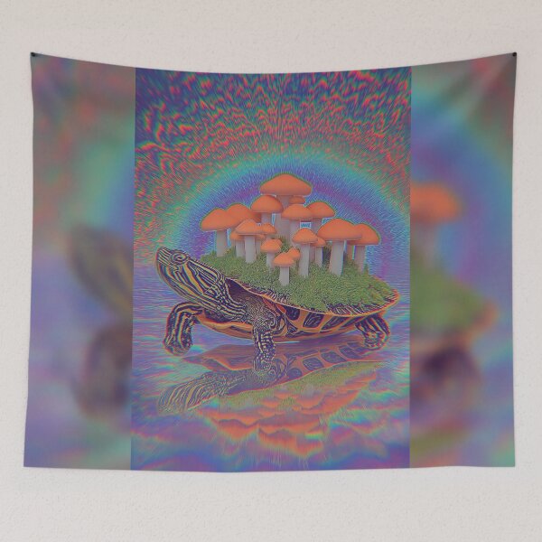 Item preview, The Turtle Carrying A Mushroom Garden designed and sold by MongLongStudio.