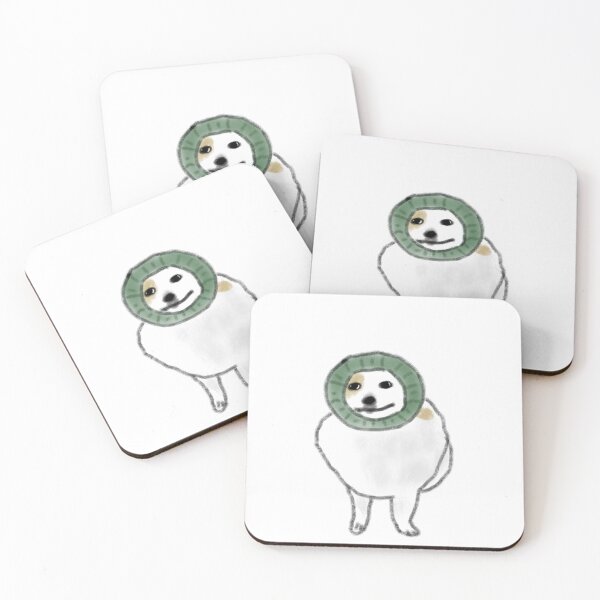 Item preview, Funny Dog Wearing Green Knit Snood designed and sold by raun.draw.