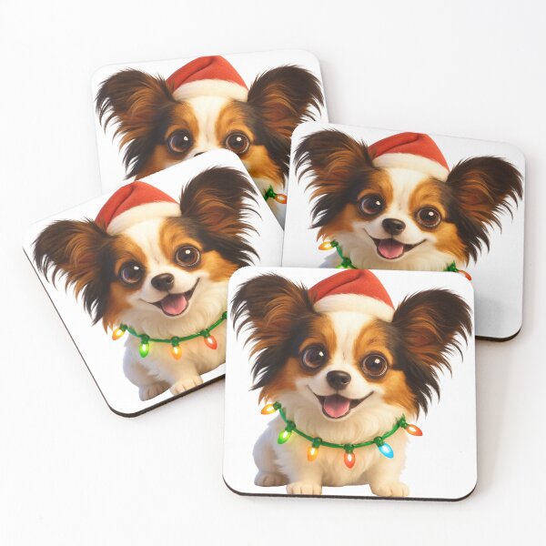 Item preview, Papillon Mix Dog Christmas Cheer designed and sold by Sillytoe.