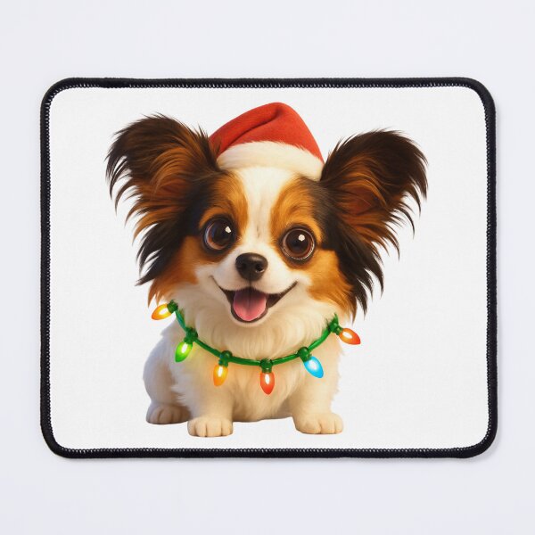Item preview, Papillon Mix Dog Christmas Cheer designed and sold by Sillytoe.
