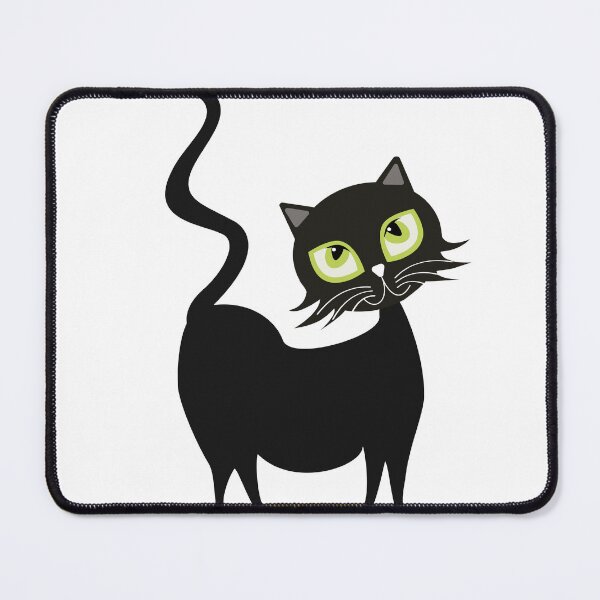 Item preview, Retro Mid-Century Black Cat with Green Eyes designed and sold by Qoyllur.