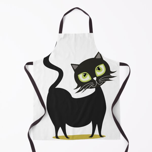 Item preview, Retro Mid-Century Black Cat with Green Eyes designed and sold by Qoyllur.