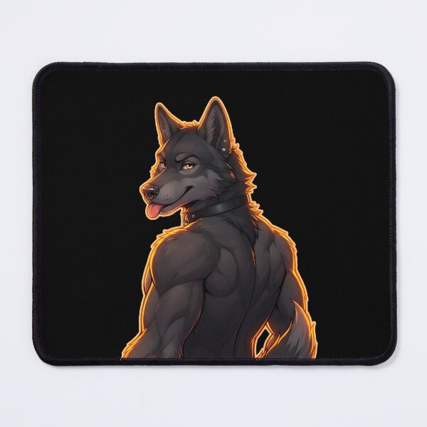 Item preview, Anthro Black Wolf Muscular OCS Artwork designed and sold by DuckOddity.