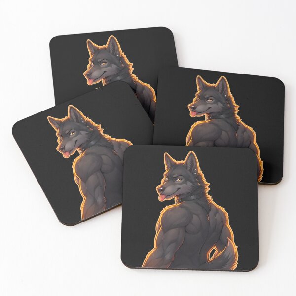 Item preview, Anthro Black Wolf Muscular OCS Artwork designed and sold by DuckOddity.