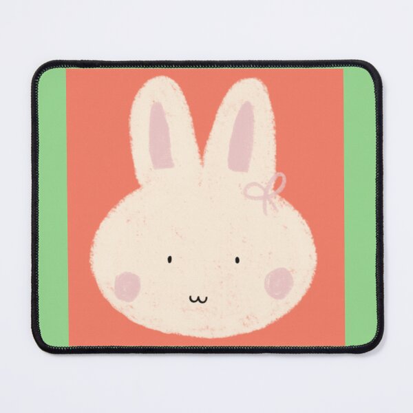 Item preview, Fluffy Bunny Stare Coral Pink Art designed and sold by PeachyyDoodle.