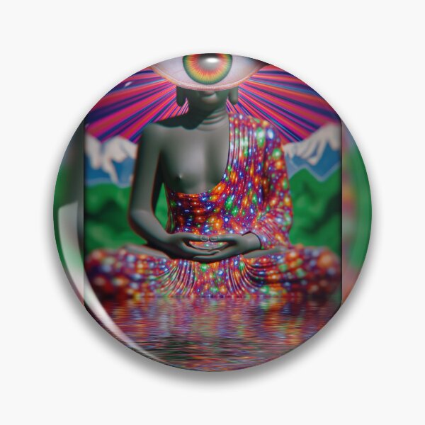 Item preview, The Third Eye Buddha Watching Over The Mountains designed and sold by MongLongStudio.