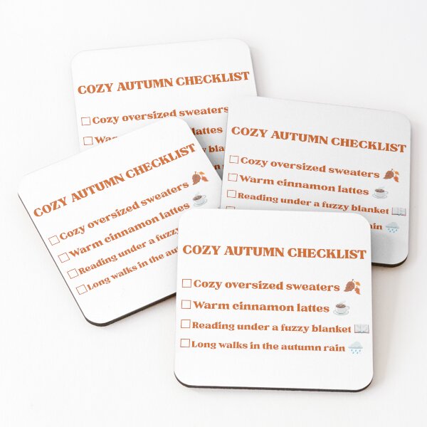 Item preview,  Cozy Autumn Checklist Aesthetic Fall Vibe designed and sold by Jelicint.