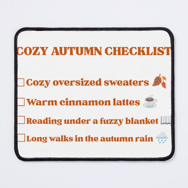 Item preview, Cozy Autumn Checklist Aesthetic Fall Vibe designed and sold by Jelicint.