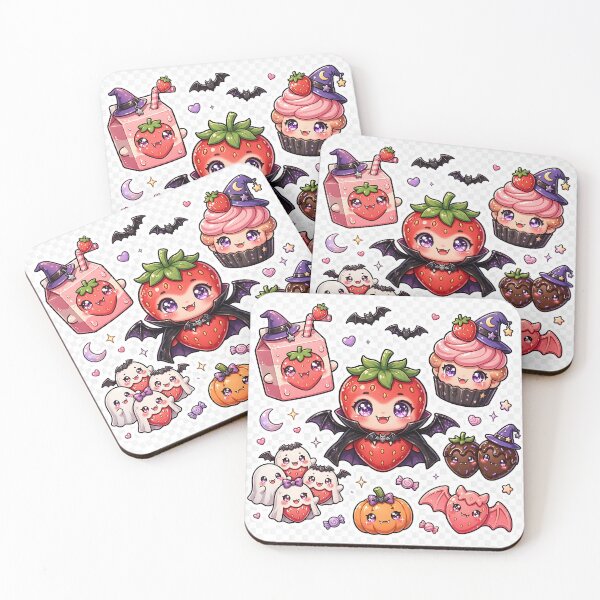 Item preview, Vampire Strawberry Halloween Party | Cute Kawaii Strawberry Character designed and sold by SmartyWonders.