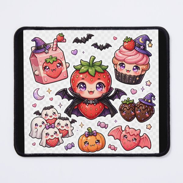 Item preview, Vampire Strawberry Halloween Party | Cute Kawaii Strawberry Character designed and sold by SmartyWonders.