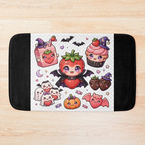 Item preview, Vampire Strawberry Halloween Party | Cute Kawaii Strawberry Character designed and sold by SmartyWonders.