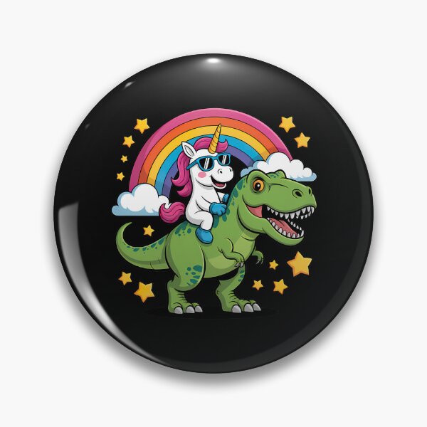 Item preview, Dinosaur And Unicorn Unicorn Riding Dinosaur designed and sold by LeahKanja.