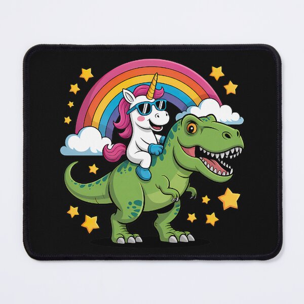 Item preview, Dinosaur And Unicorn Unicorn Riding Dinosaur designed and sold by LeahKanja.
