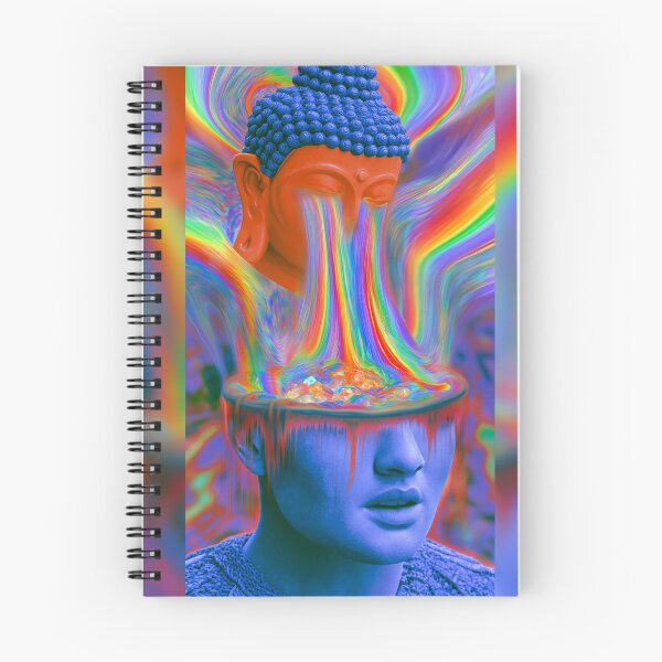 Item preview, Rainbow Tears Streaming From The Buddha Into A Blue Face designed and sold by MongLongStudio.