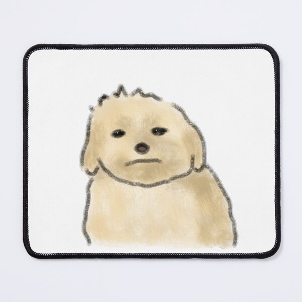 Item preview, Grumpy Fluffy Cream Dog Face designed and sold by raun.draw.