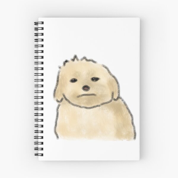 Item preview, Grumpy Fluffy Cream Dog Face designed and sold by raun.draw.