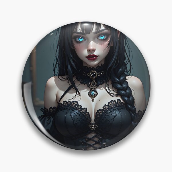 Item preview, Hot Halloween Anime Babe Goth Mommy Waifu Woman designed and sold by Your New Fixation.
