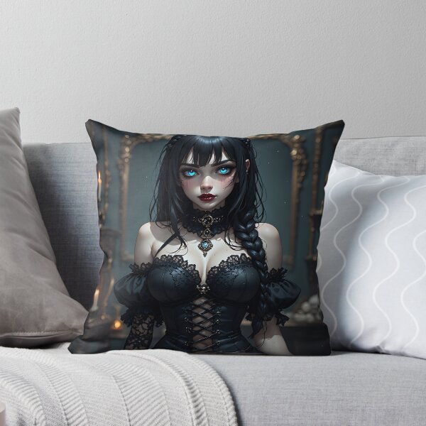 Item preview, Hot Halloween Anime Babe Goth Mommy Waifu Woman designed and sold by Your New Fixation.