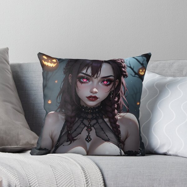 Item preview, Hot Halloween Anime Babe Goth Mommy Waifu Woman designed and sold by Your New Fixation.